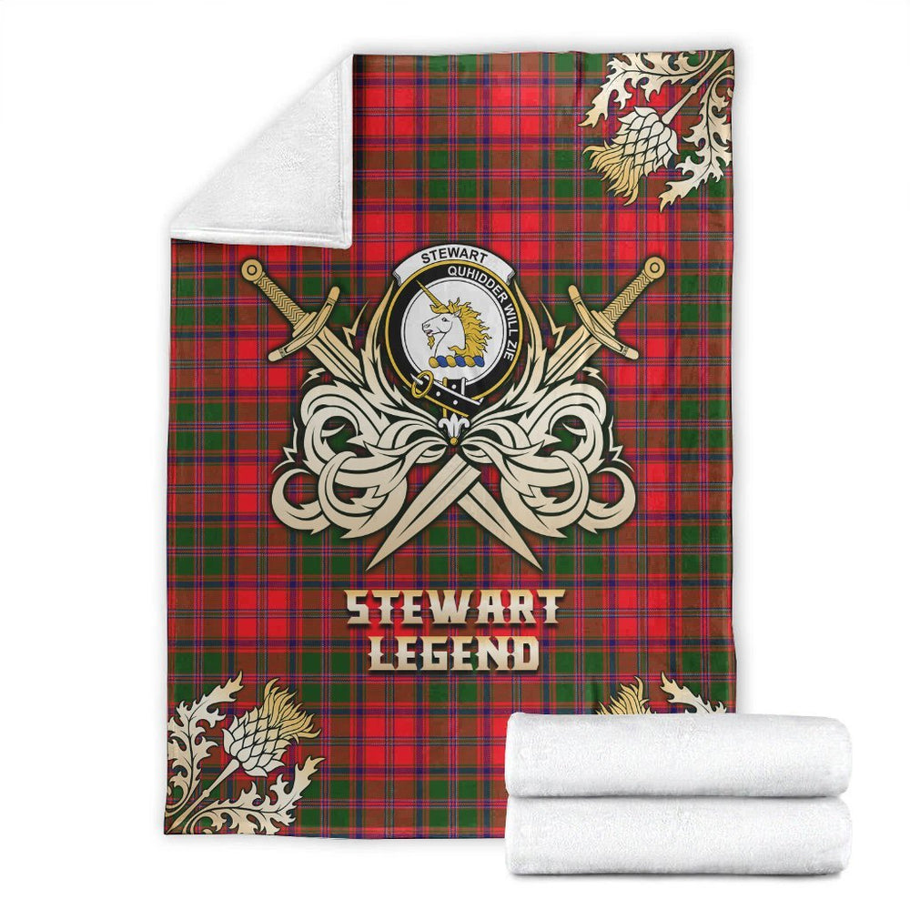 Clan Stewart of Appin Modern Tartan Gold Courage Symbol Blanket TZ61 Clan Stewart of Appin Tartan Today