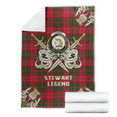 Clan Stewart of Appin Modern Tartan Gold Courage Symbol Blanket TZ61 Clan Stewart of Appin Tartan Today