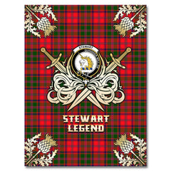 Clan Stewart of Appin Modern Tartan Gold Courage Symbol Blanket TZ61 Clan Stewart of Appin Tartan Today