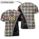 Stewart Dress Ancient Tartan Shirt with Scotland Coat of Arms & Custom Name JT32