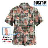 Clan Stewart Dress Ancient Tartan Custom Face Hawaiian Shirt – Unisex Gift for Family Members, Summer Party HT14 Stewart Dress Ancient Tartan Tartan Hawaii Shirt