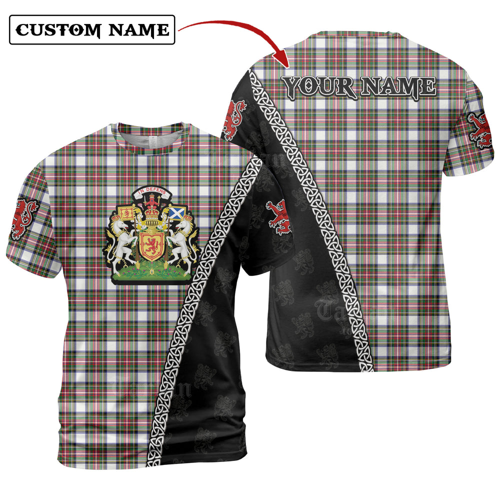 Stewart Dress Modern Tartan Shirt with Scotland Coat of Arms & Custom Name PG79