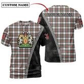 Stewart Dress Modern Tartan Shirt with Scotland Coat of Arms & Custom Name PG79