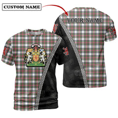 Stewart Dress Modern Tartan Shirt with Scotland Coat of Arms & Custom Name PG79