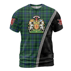 Personalized Clan Stewart Hunting Modern Tartan Shirt with Scotland Coat of Arms & Custom Name GD56