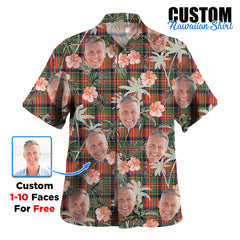 Clan Stewart Royal Ancient Tartan Custom Face Hawaiian Shirt – Unisex Gift for Family Members, Summer Party OF45 Stewart Royal Ancient Tartan Tartan Hawaii Shirt
