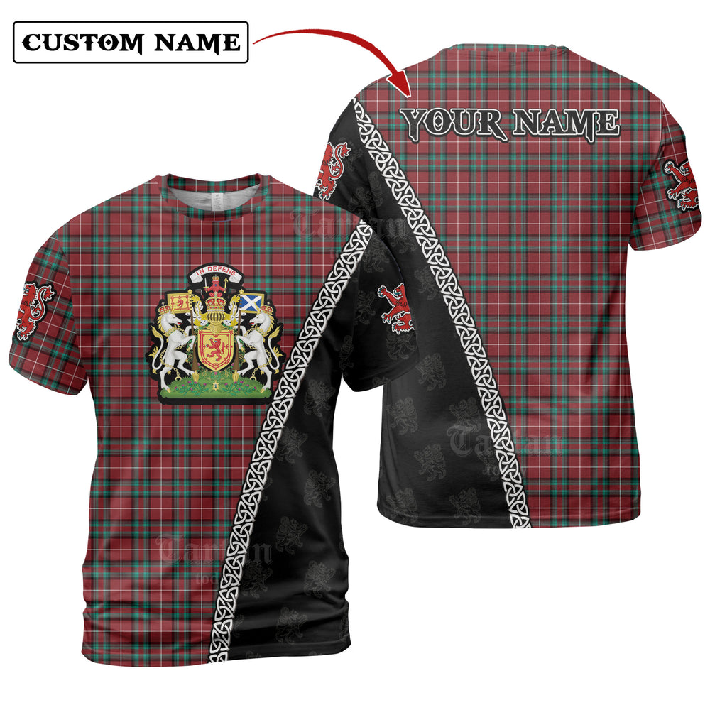 Stewart (Stuart) of Bute Tartan Shirt with Scotland Coat of Arms & Custom Name XV36