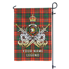 Custom Name Clan Stewart of Appin Ancient Tartan Garden Flag with Clan Crest and the Golden Sword of Courageous Legacy QJ28
