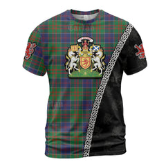 Personalized Clan Stewart of Appin Hunting Modern Tartan Shirt with Scotland Coat of Arms & Custom Name KP97