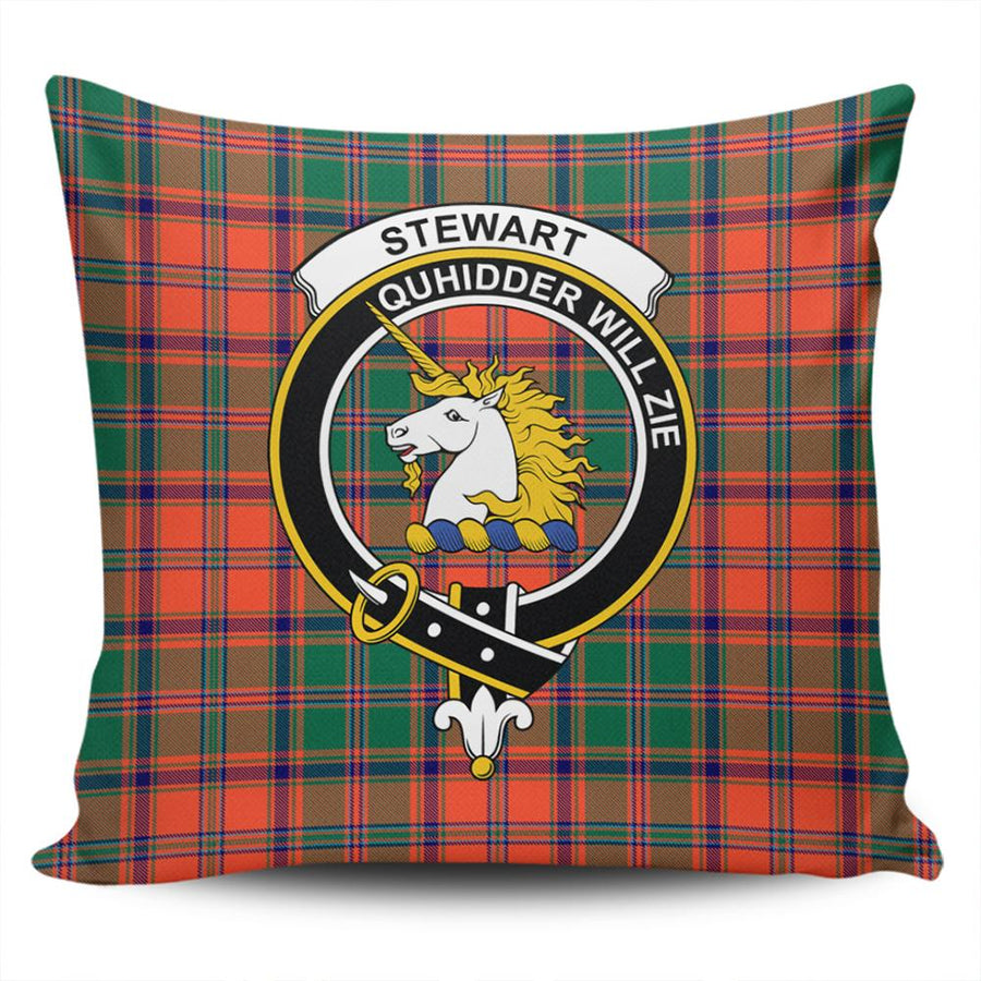 Clan Stewart of Appin Ancient Tartan Crest Pillow Cover
