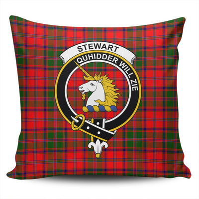 Clan Stewart of Appin Modern Tartan Crest Pillow Cover