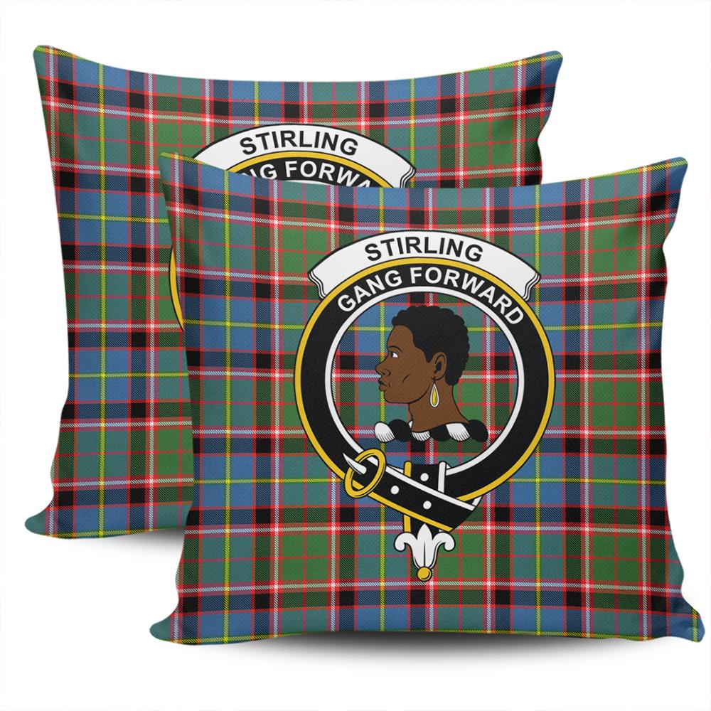 Clan Stirling & Bannockburn District Tartan Crest Pillow Cover WC80 Clan Stirling Tartan Today