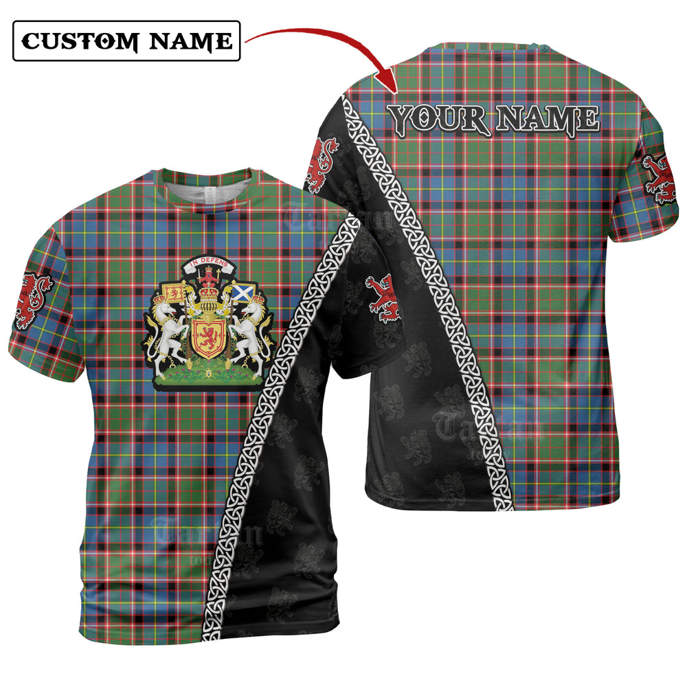 Stirling (of Keir) Tartan Shirt with Scotland Coat of Arms & Custom Name VR31