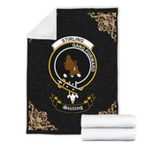Clan Stirling (of Keir) Crest Tartan Premium Blanket Black CM18 Clan Stirling Tartan Today