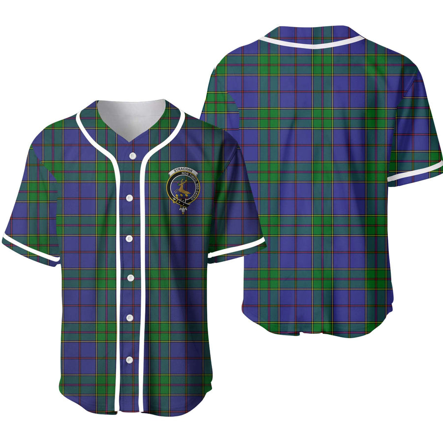 Clan Strachan Tartan Unisex Baseball Jersey