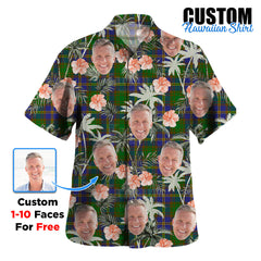 Clan Strange of Balkaskie Tartan Custom Face Hawaiian Shirt – Unisex Gift for Family Members, Summer Party WC39 Strange of Balkaskie Tartan Tartan Hawaii Shirt