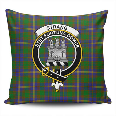 Clan Strange of Balkaskie Tartan Crest Pillow Cover