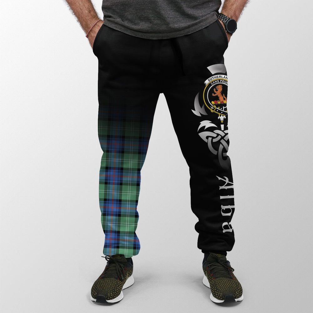 Clan Sutherland Old Ancient Tartan Crest Jogger Sweatpants Alba Celtic Style CZ42 Clan Sutherland Tartan Today