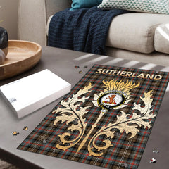 Clan Sutherland Weathered Tartan Crest Thistle Jigsaw Puzzles Gift For Family BK64 Clan Sutherland Tartan Today