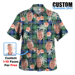 Clan Sutherland Old Ancient Tartan Custom Face Hawaiian Shirt – Unisex Gift for Family Members, Summer Party OW19 Sutherland Old Ancient Tartan Tartan Hawaii Shirt
