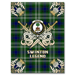 Clan Swinton Tartan Gold Courage Symbol Blanket MQ55 Clan Swinton Tartan Today