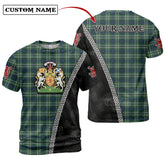 Swinton (Tweedside) Tartan Shirt with Scotland Coat of Arms & Custom Name XU27