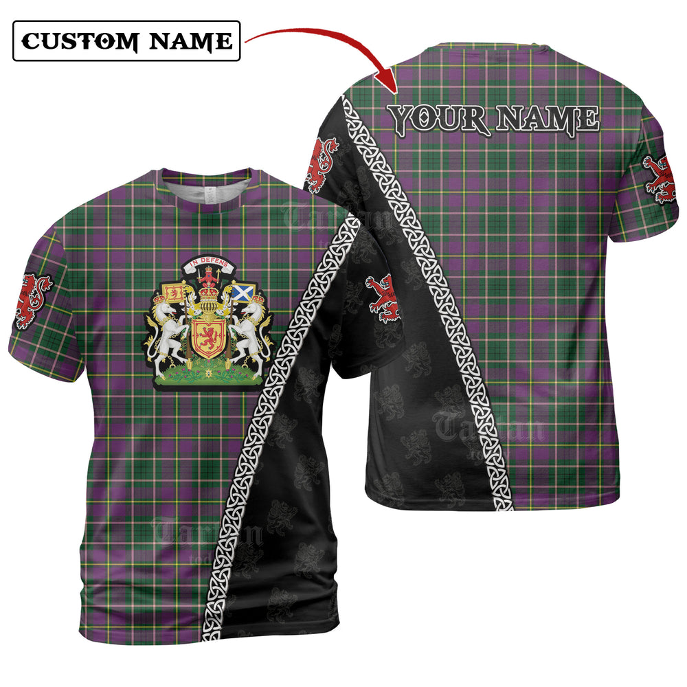 Taylor Tartan Shirt with Scotland Coat of Arms & Custom Name CZ35