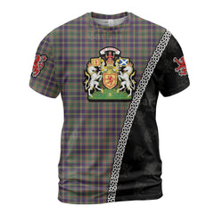 Personalized Clan Taylor Weathered Tartan Shirt with Scotland Coat of Arms & Custom Name JU85