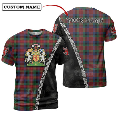 Personalized Clan Tennant Tartan Shirt with Scotland Coat of Arms & Custom Name