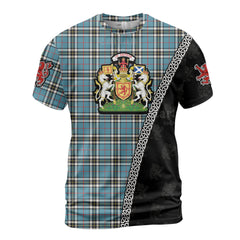 Personalized Clan Thomson Tartan Shirt with Scotland Coat of Arms & Custom Name FX91