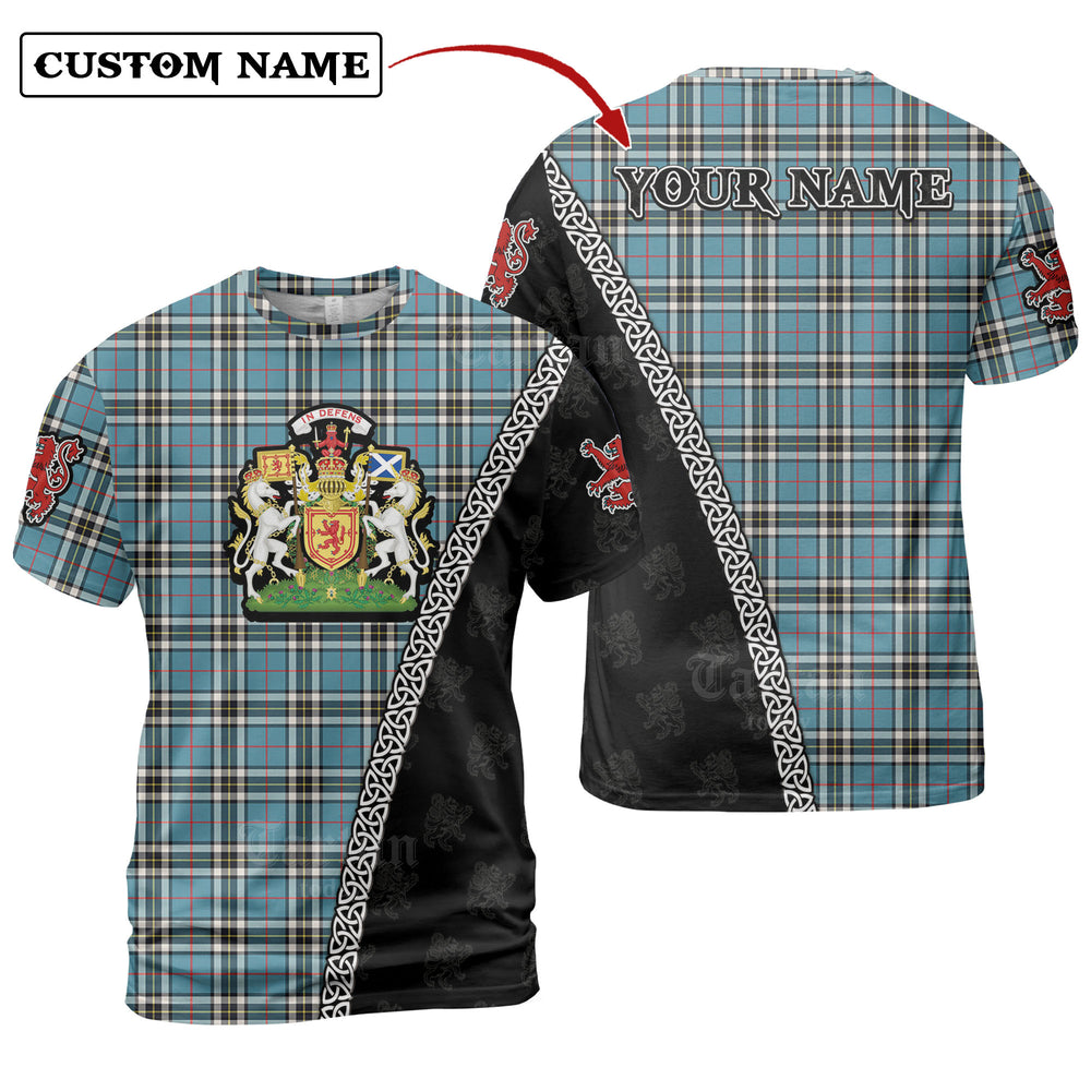 Thomson Tartan Shirt with Scotland Coat of Arms & Custom Name FX91