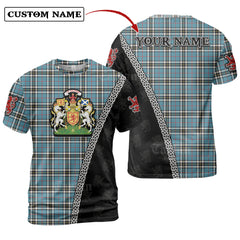 Thomson Tartan Shirt with Scotland Coat of Arms & Custom Name FX91