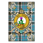 Clan Thomson Tartan Crest Black Garden Flag - Gold Thistle HB39 Clan Thomson Tartan Today