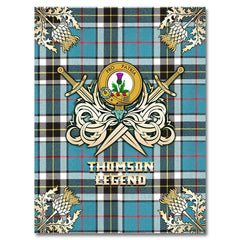 Clan Thomson Tartan Gold Courage Symbol Blanket UI74 Clan Thomson Tartan Today