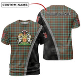 Thomson Hunting Modern Tartan Shirt with Scotland Coat of Arms & Custom Name IM13