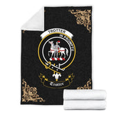 Clan Trotter Crest Tartan Premium Blanket Black QK54 Clan Trotter Tartan Today