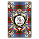 Clan Trotter Tartan Crest Black Garden Flag - Gold Thistle ZK96 Clan Trotter Tartan Today