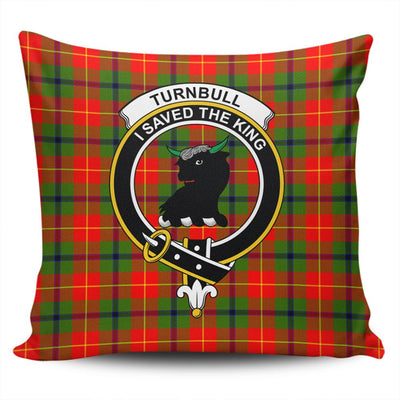 Clan Turnbull Dress Tartan Crest Pillow Cover