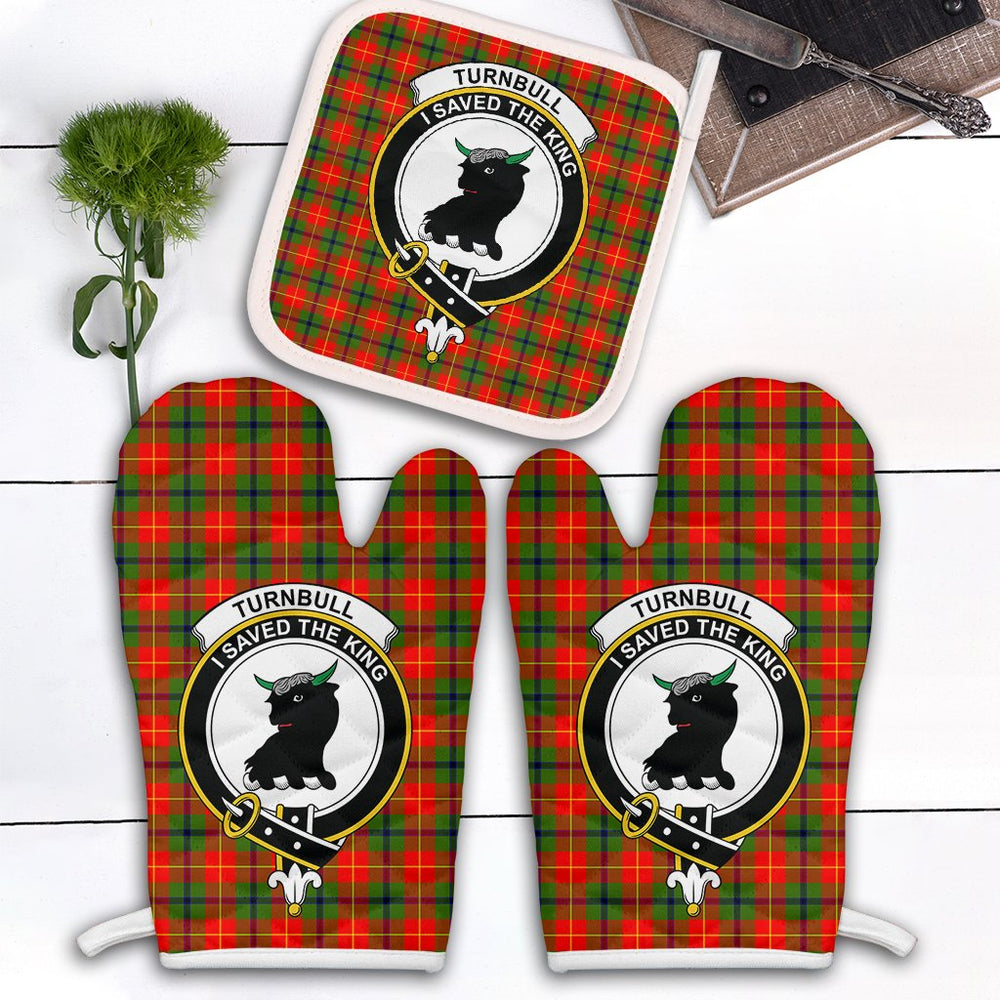 Clan Turnbull Dress Tartan Crest Oven Mitt And Pot Holder (2 Oven Mitts + 1 Pot Holder) CJ85 Clan Turnbull Tartan Today