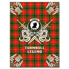 Clan Turnbull Dress Tartan Gold Courage Symbol Blanket RN50 Clan Turnbull Tartan Today
