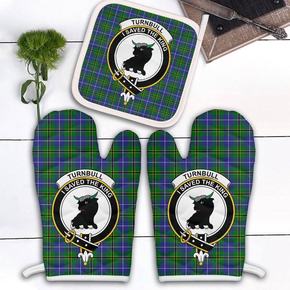 Clan Turnbull Hunting Tartan Crest Oven Mitt And Pot Holder (2 Oven Mitts + 1 Pot Holder) BJ42 Clan Turnbull Tartan Today