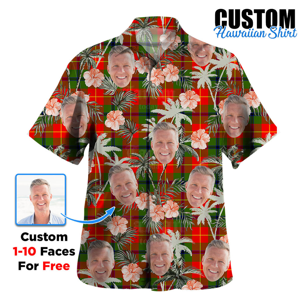 Clan Turnbull Dress Tartan Custom Face Hawaiian Shirt – Unisex Gift for Family Members, Summer Party FF42 Turnbull Dress Tartan Tartan Hawaii Shirt