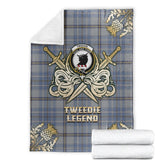 Clan Tweedie Tartan Gold Courage Symbol Blanket YO80 Clan Tweedie Tartan Today