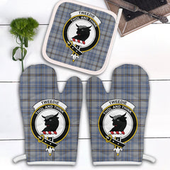 Clan Tweedie Tartan Crest Oven Mitt And Pot Holder (2 Oven Mitts + 1 Pot Holder) SA83 Clan Tweedie Tartan Today