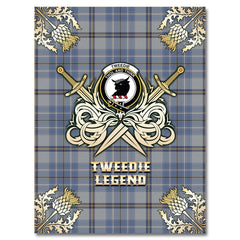 Clan Tweedie Tartan Gold Courage Symbol Blanket YO80 Clan Tweedie Tartan Today