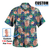 Clan US Marine Tartan Custom Face Hawaiian Shirt – Unisex Gift for Family Members, Summer Party SV13 US Marine Tartan Tartan Hawaii Shirt