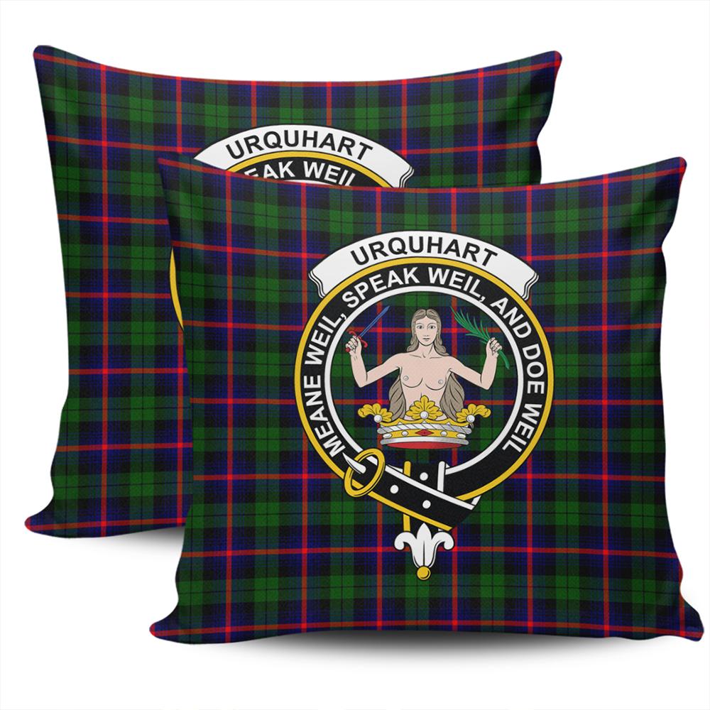 Clan Urquhart Modern Tartan Crest Pillow Cover VO23 Clan Urquhart Tartan Today
