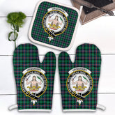 Clan Urquhart Broad Red Ancient Tartan Crest Oven Mitt And Pot Holder (2 Oven Mitts + 1 Pot Holder) LY79 Clan Urquhart Tartan Today
