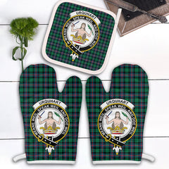 Clan Urquhart Broad Red Ancient Tartan Crest Oven Mitt And Pot Holder (2 Oven Mitts + 1 Pot Holder) LY79 Clan Urquhart Tartan Today