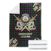 Clan Urquhart Modern Tartan Gold Courage Symbol Blanket TA32 Clan Urquhart Tartan Today